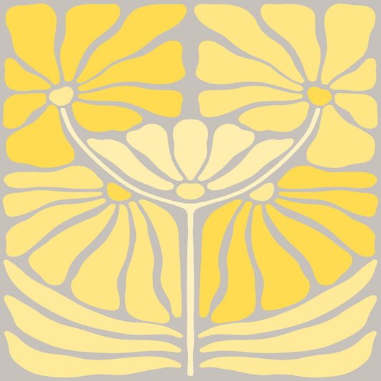 Art Deco Modern Floral Wallpaper⁠