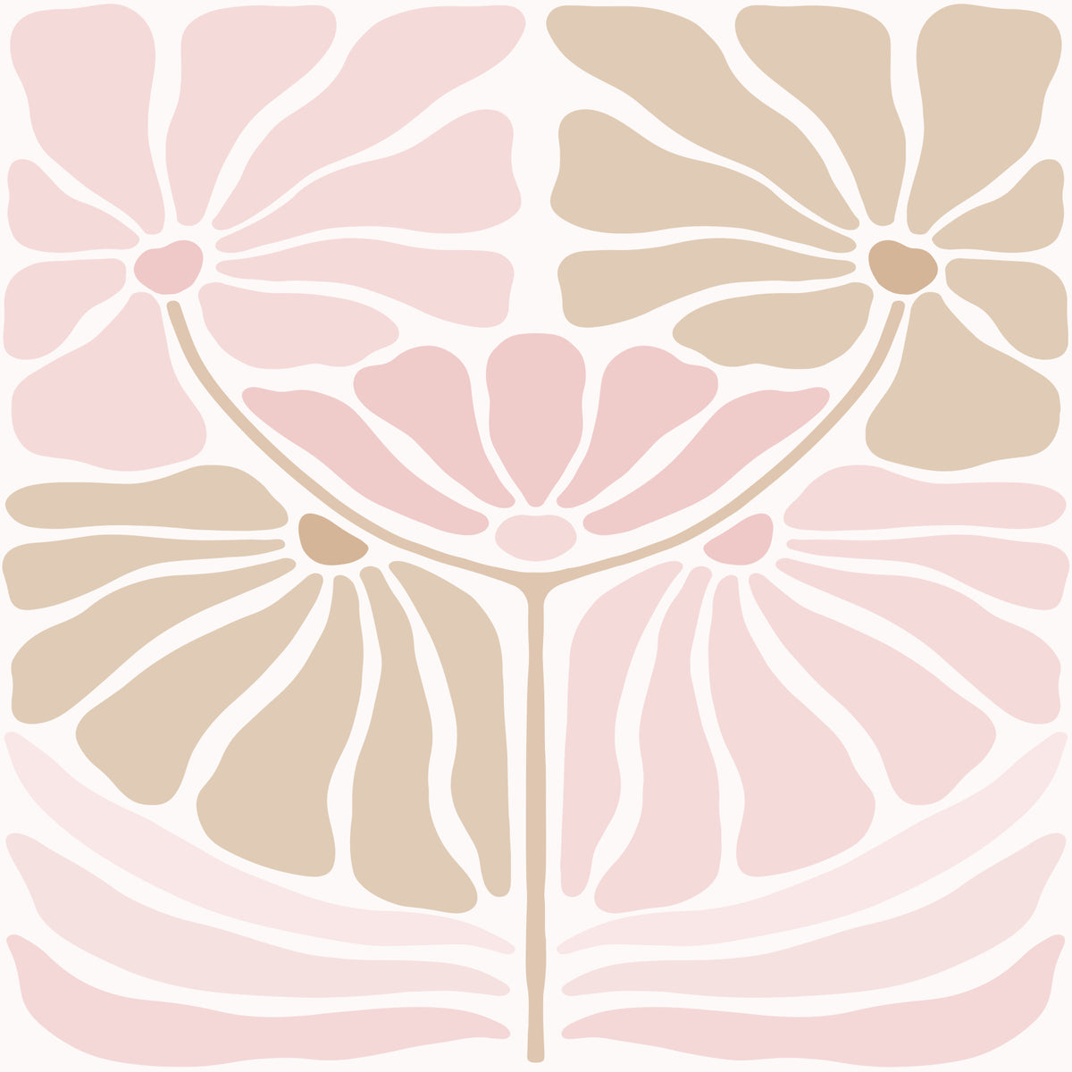 Retro Blush Blooms Wallpaper⁠