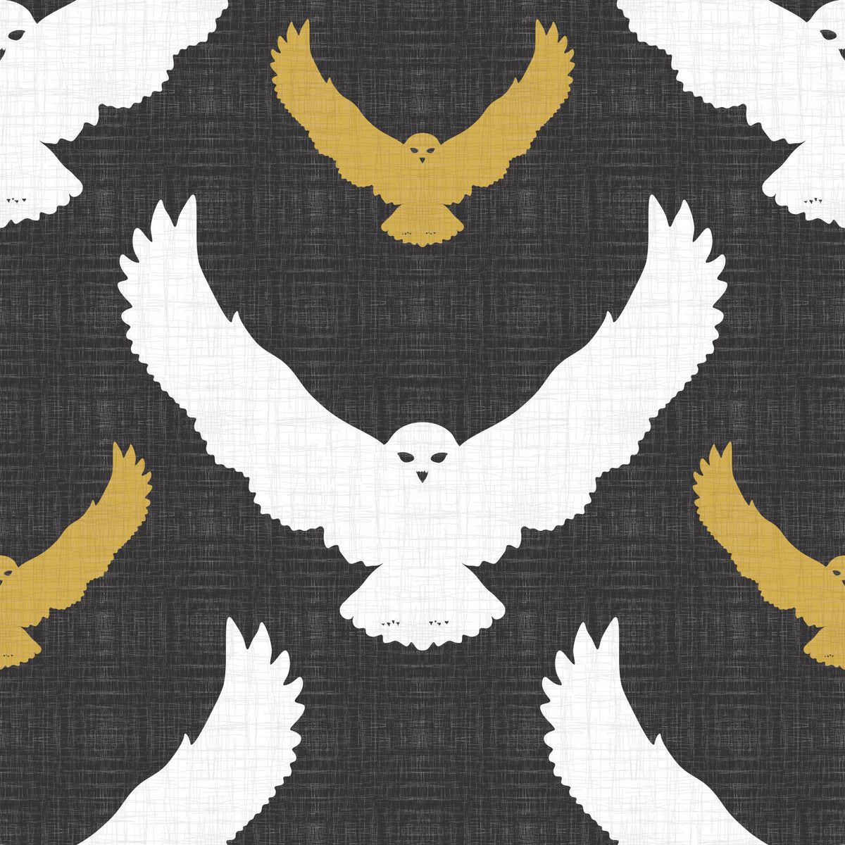 Rustic Owl Flock Gray Wallpaper⁠ in your room — zoomed