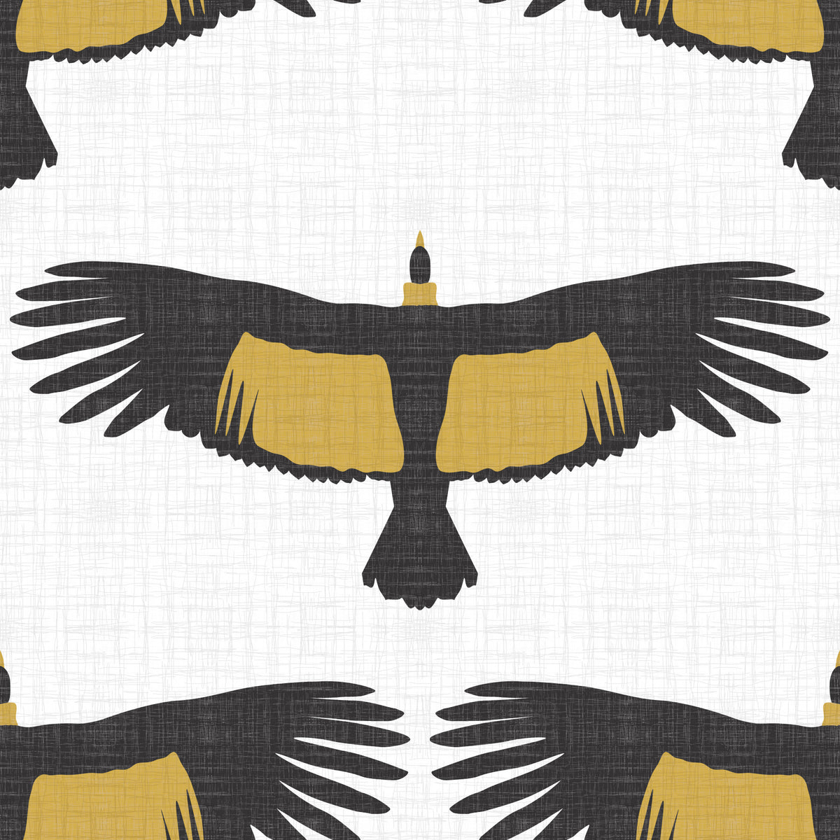 Rustic Andean Condor Flock White Wallpaper⁠ in your room — zoomed
