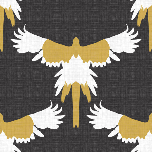 Rustic Macaw Flock Gray Wallpaper⁠