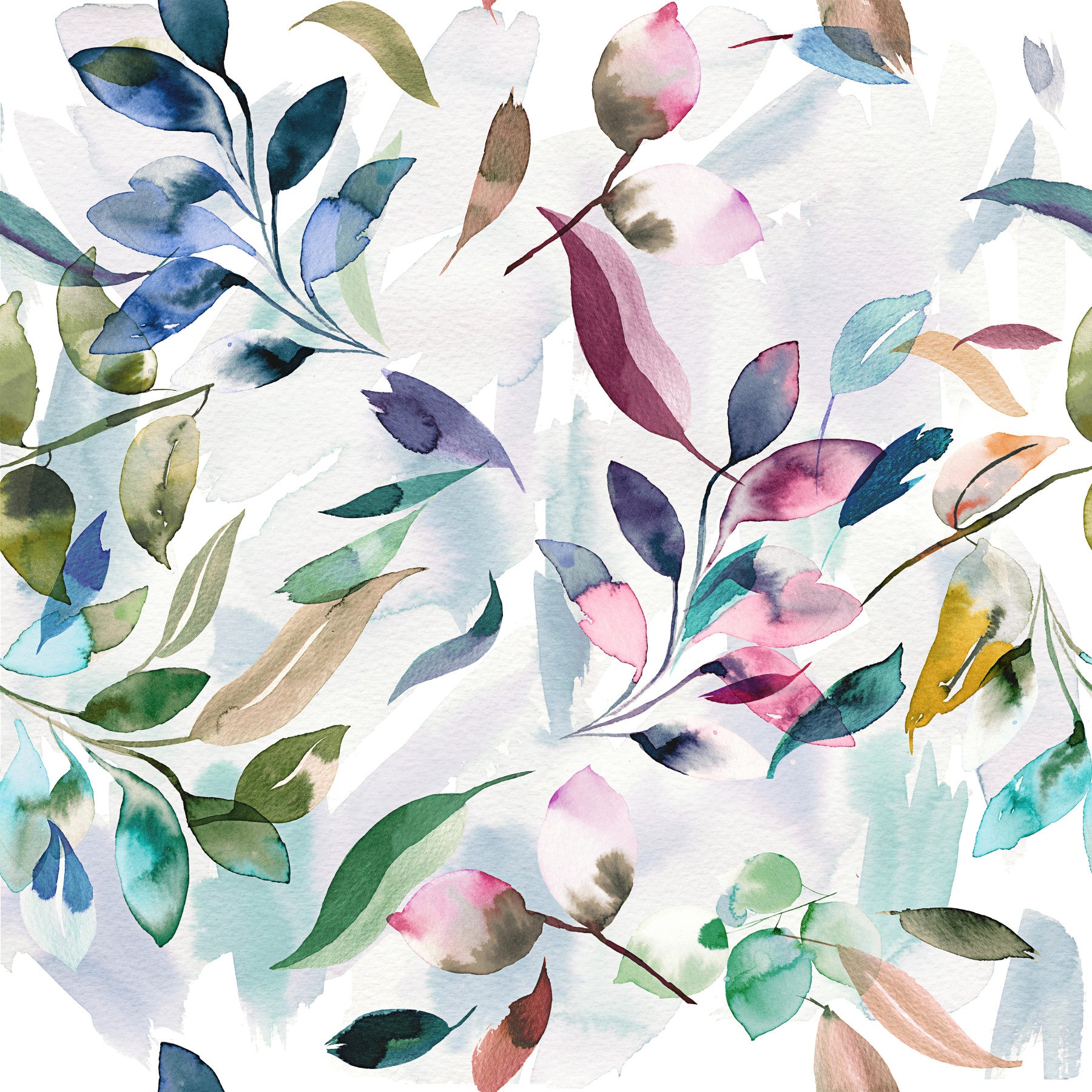 Botanical Leaves Watercolor  Wallpaper⁠ in your room — zoomed