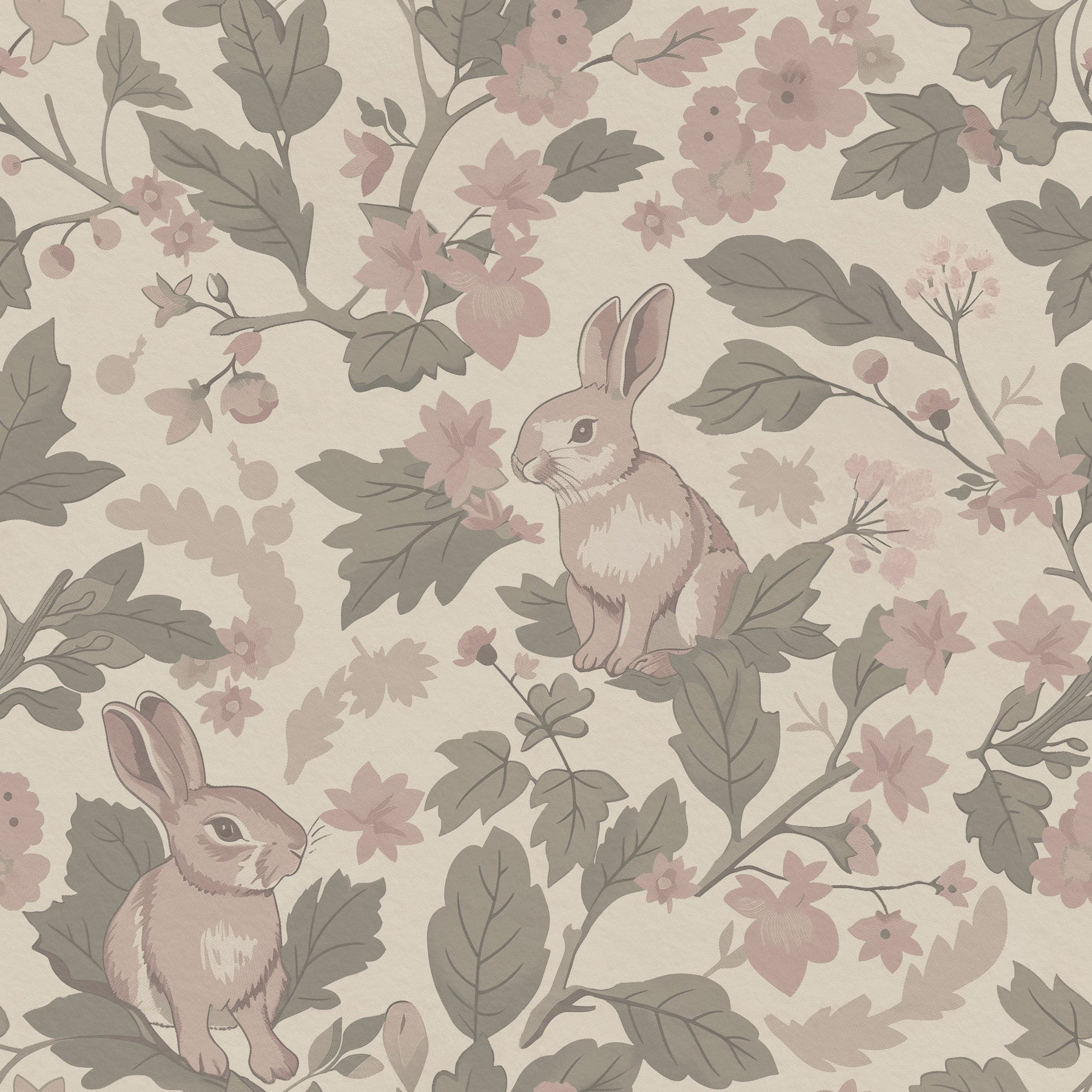 Woodland Garden – Vintage Blush Wallpaper⁠
