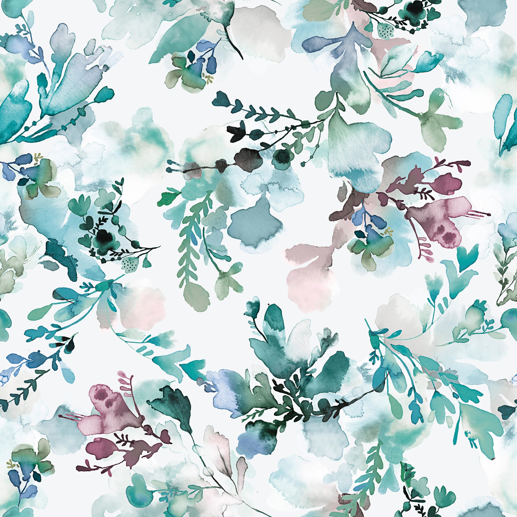 Chinoiserie Watercolor Flowers  Wallpaper⁠ in your room — zoomed