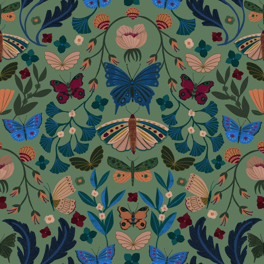 Fluttering florals Wallpaper⁠