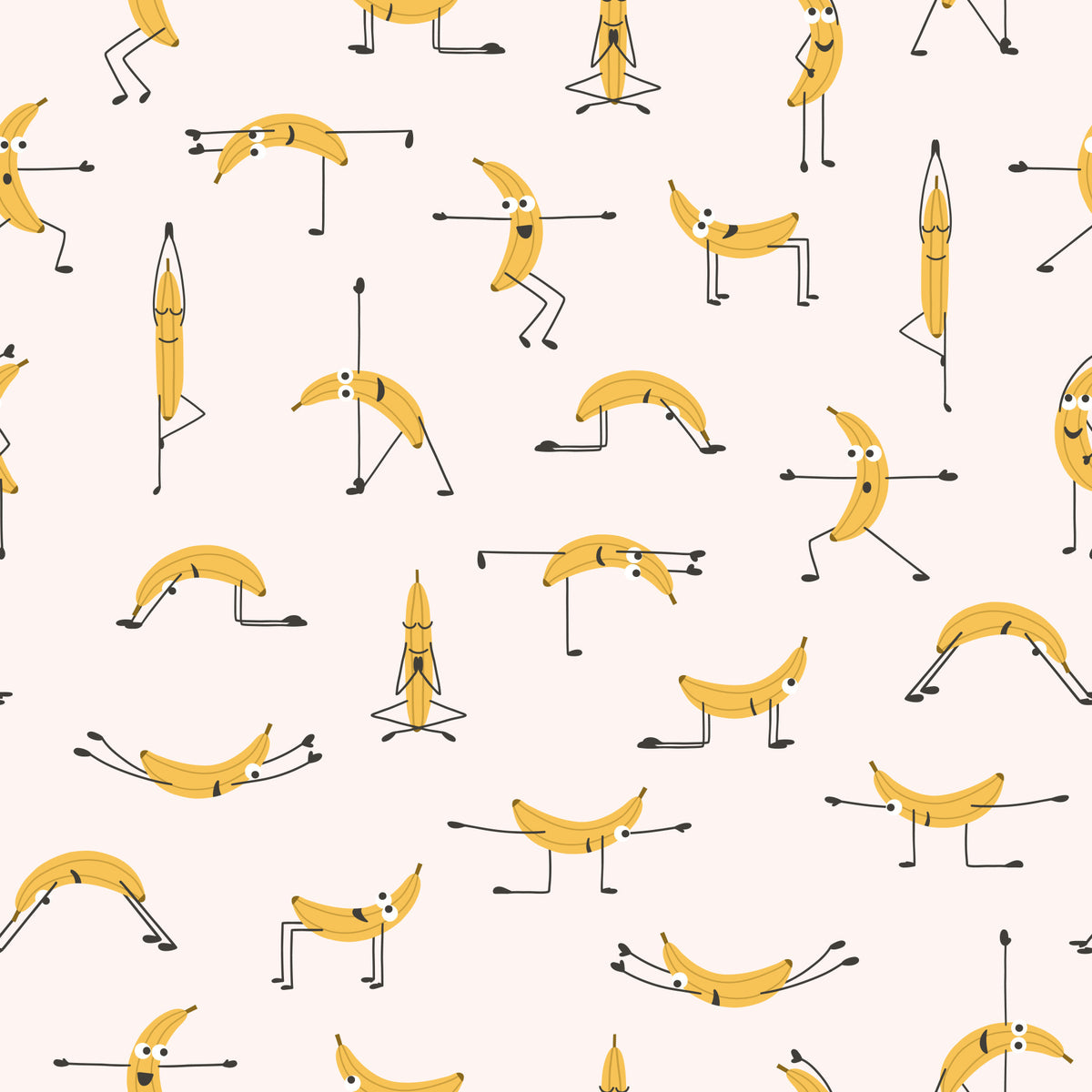 Banana Yoga: A Peel-Good Time Wallpaper⁠