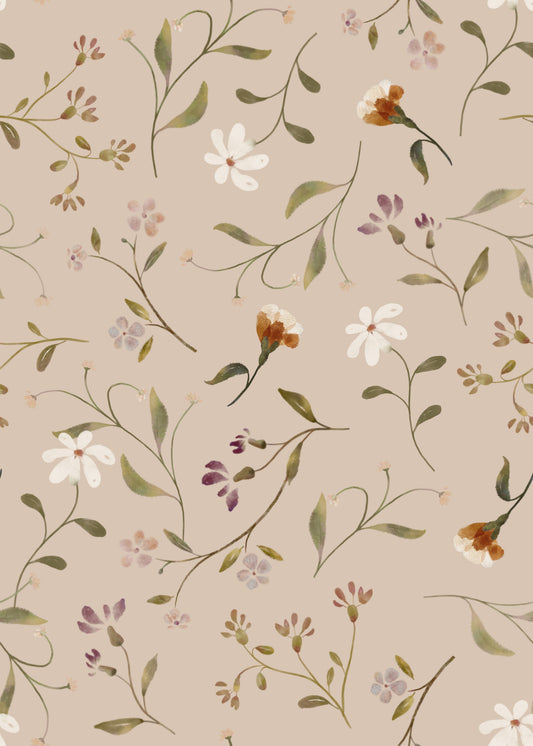 Memories in Petals Wallpaper⁠ Cream