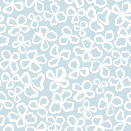 Whimsical White Flowers Wallpaper⁠