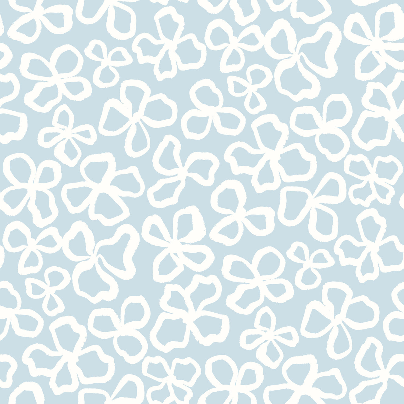 Whimsical White Flowers Wallpaper⁠