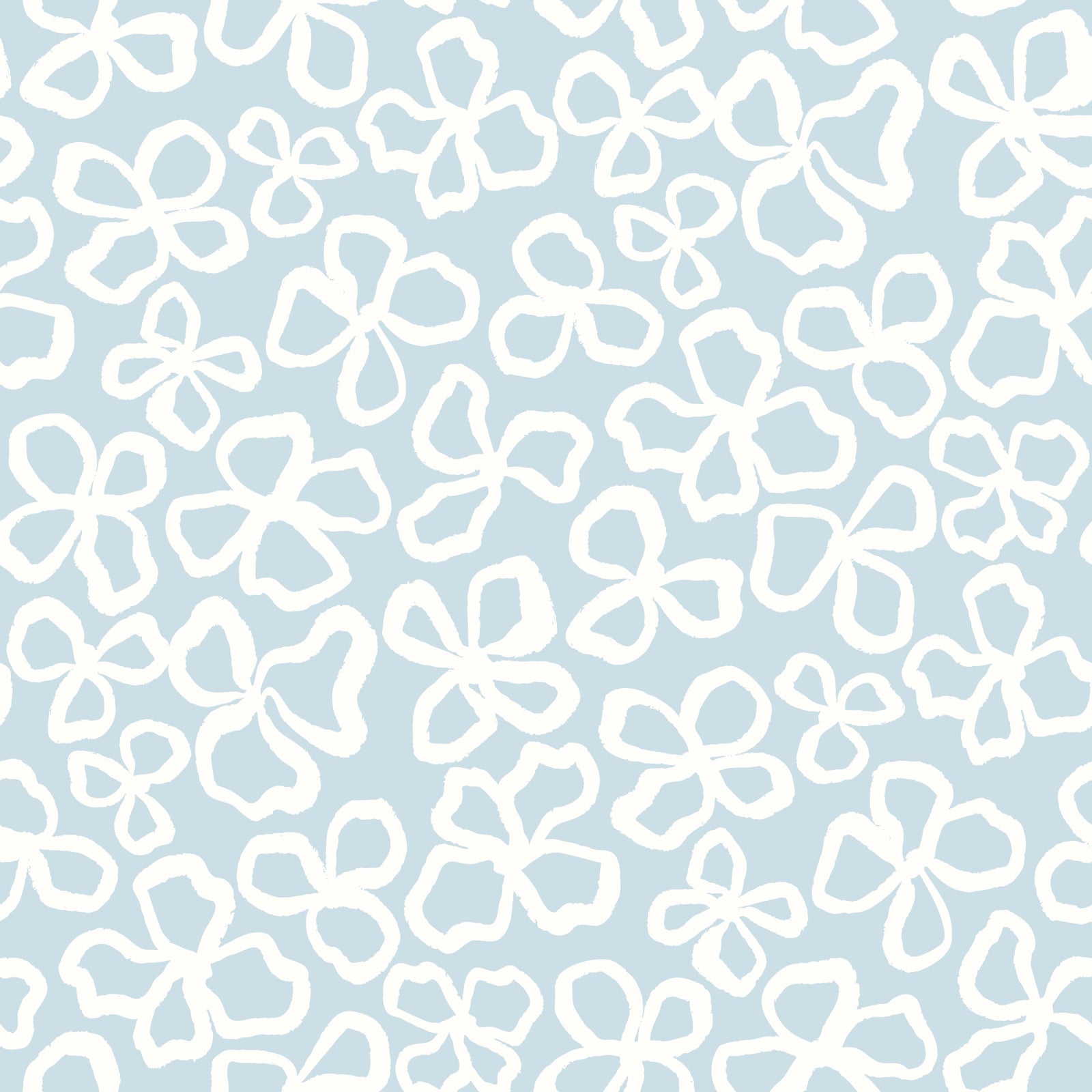 Whimsical White Flowers Wallpaper⁠