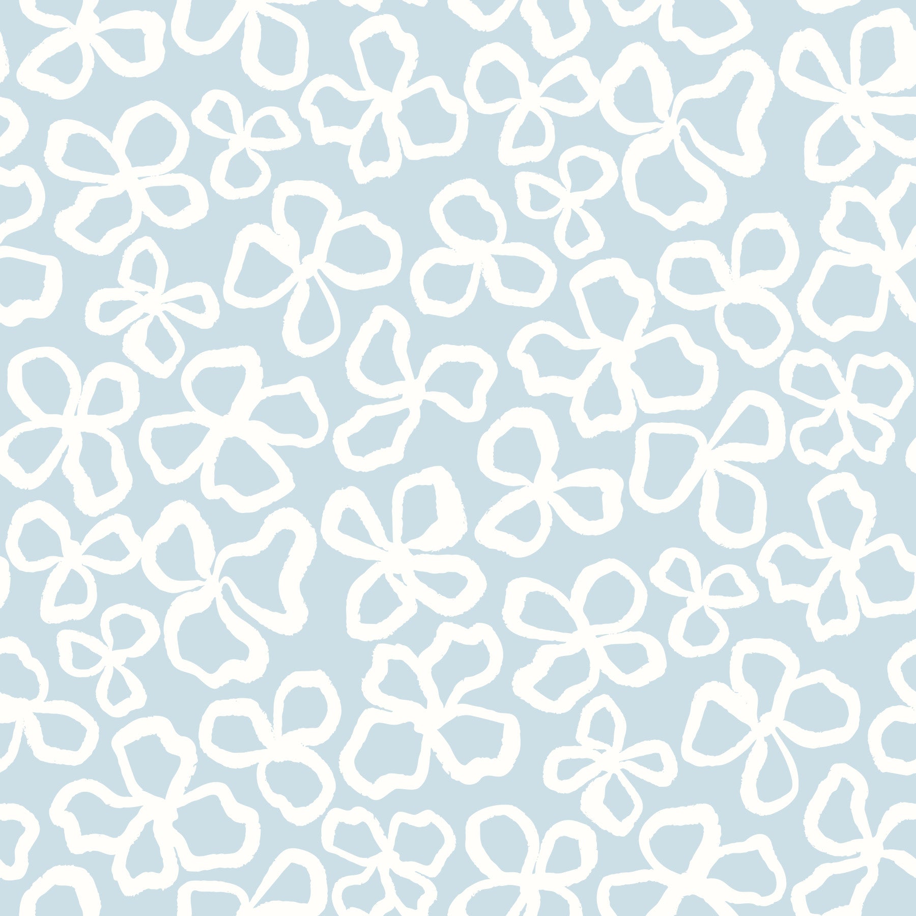 Whimsical White Flowers Wallpaper⁠