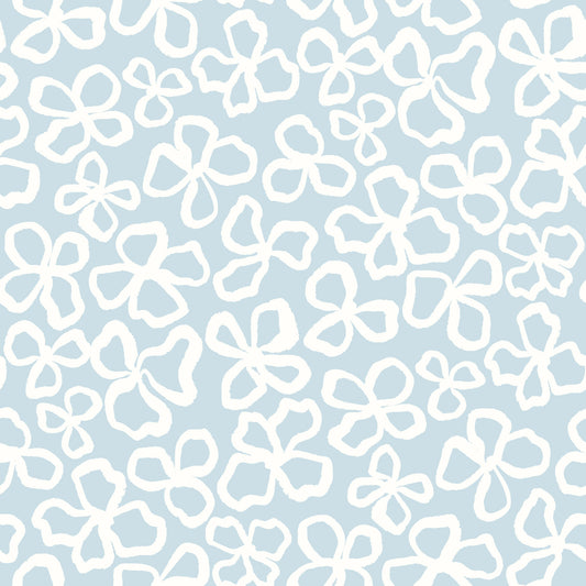 Whimsical White Flowers Wallpaper⁠
