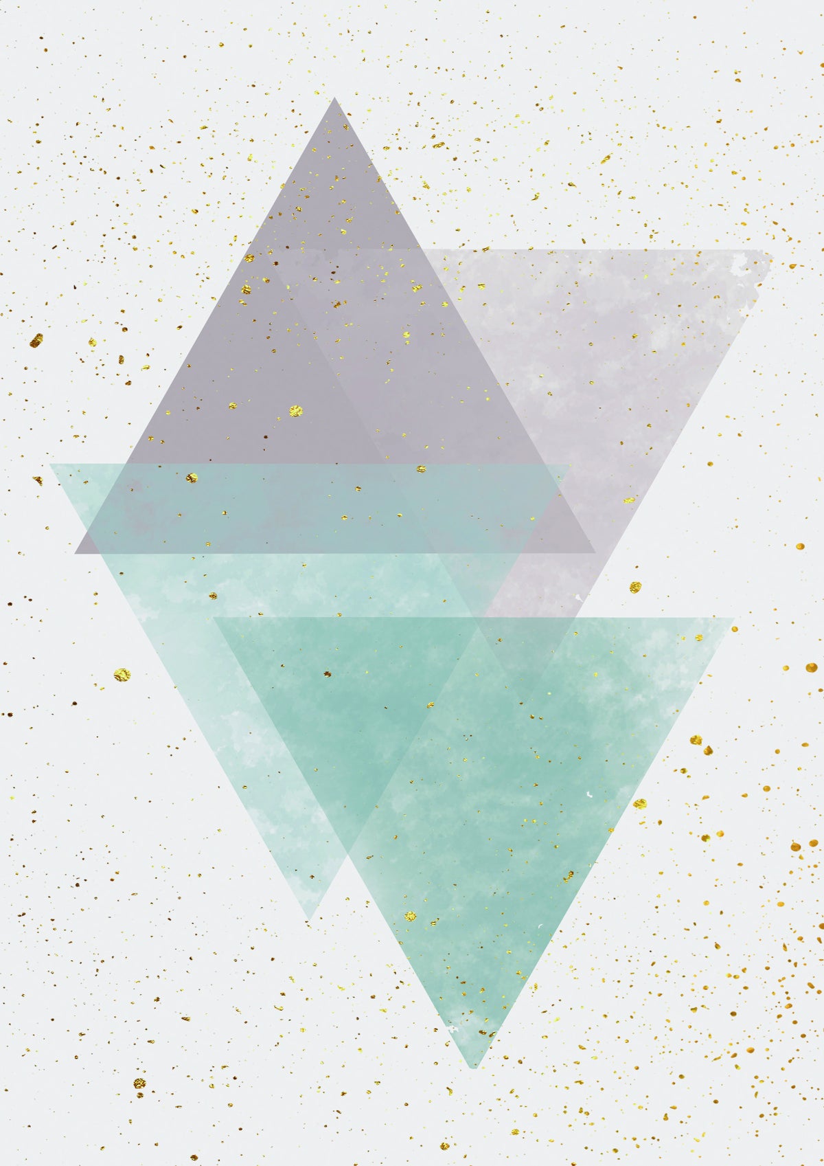 Serene Geometry Wall Mural in your room — zoomed