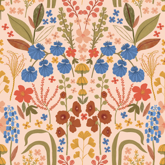 Vintage Bluebells - Cream Wallpaper⁠