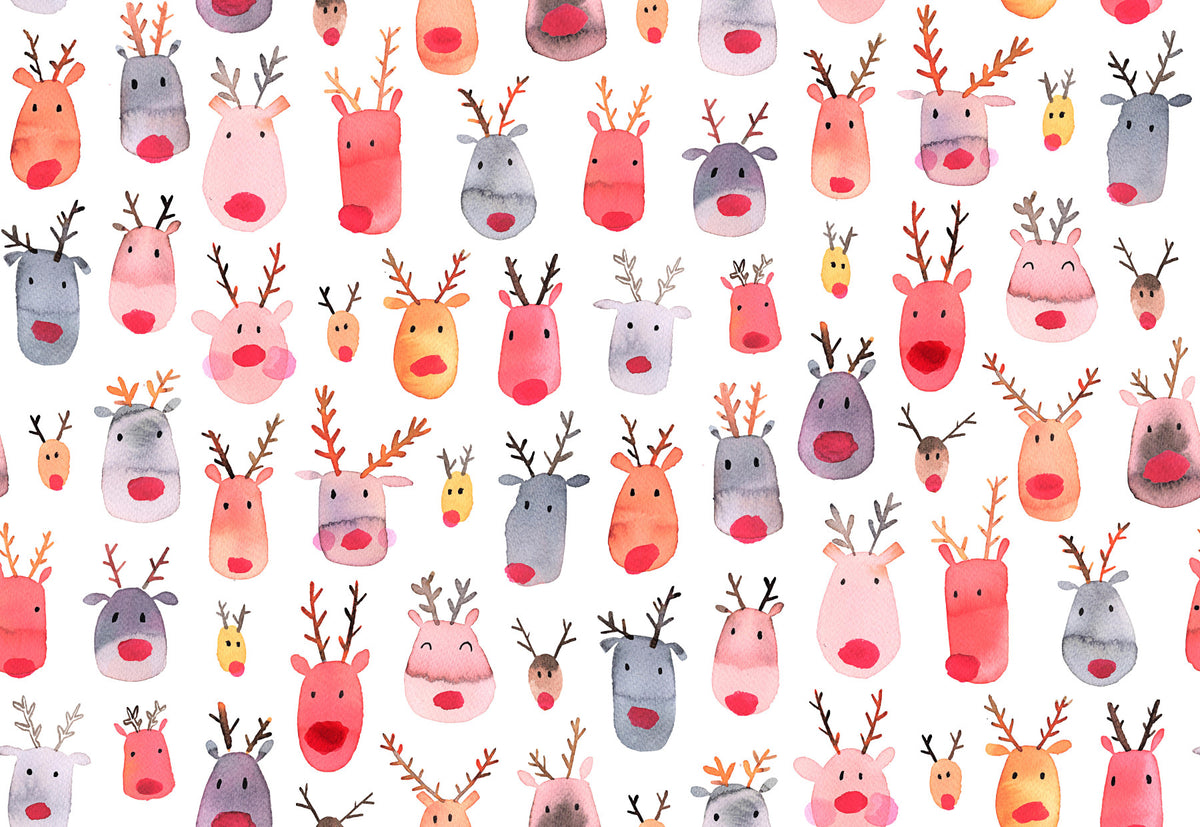Cute Reindeers Kids Wallpaper⁠ in your room — zoomed