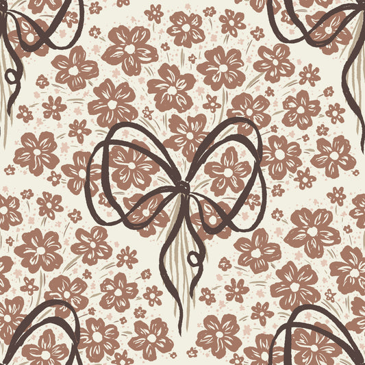 Floral Bouquet with Bow Wallpaper⁠