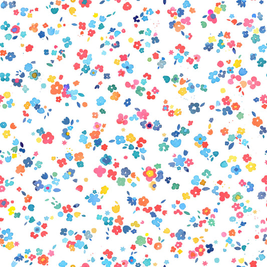 Ditsy Minimal Tiny Flowers Multicolor Wallpaper⁠