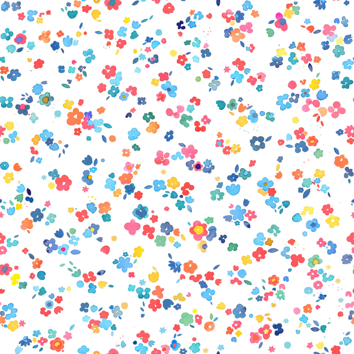 Ditsy Minimal Tiny Flowers Multicolor Wallpaper⁠