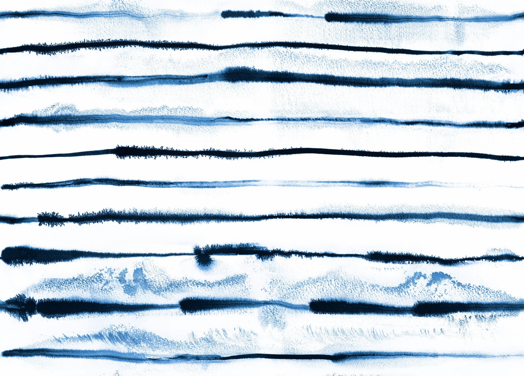 Electric Ink Stripes Scandinavian Indigo Wallpaper⁠ in your room — zoomed