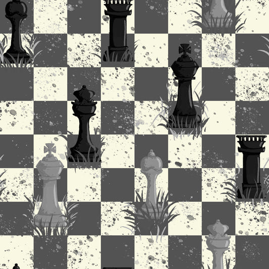 Outdoor Chess - Grayscale / Black and White Wallpaper⁠