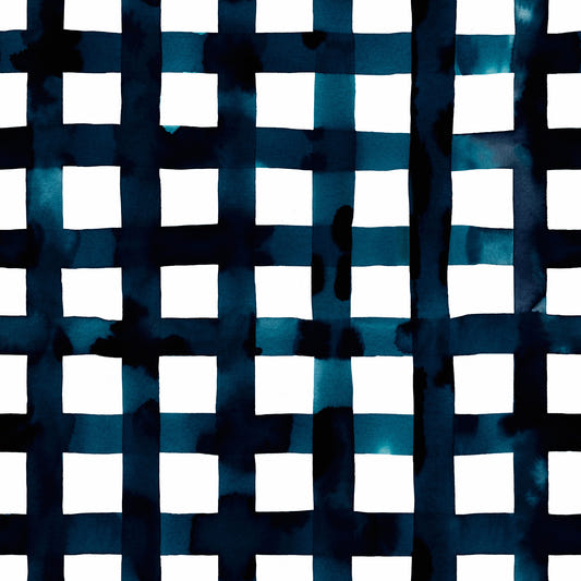 Geometric Gric Stripes Navy Wallpaper⁠