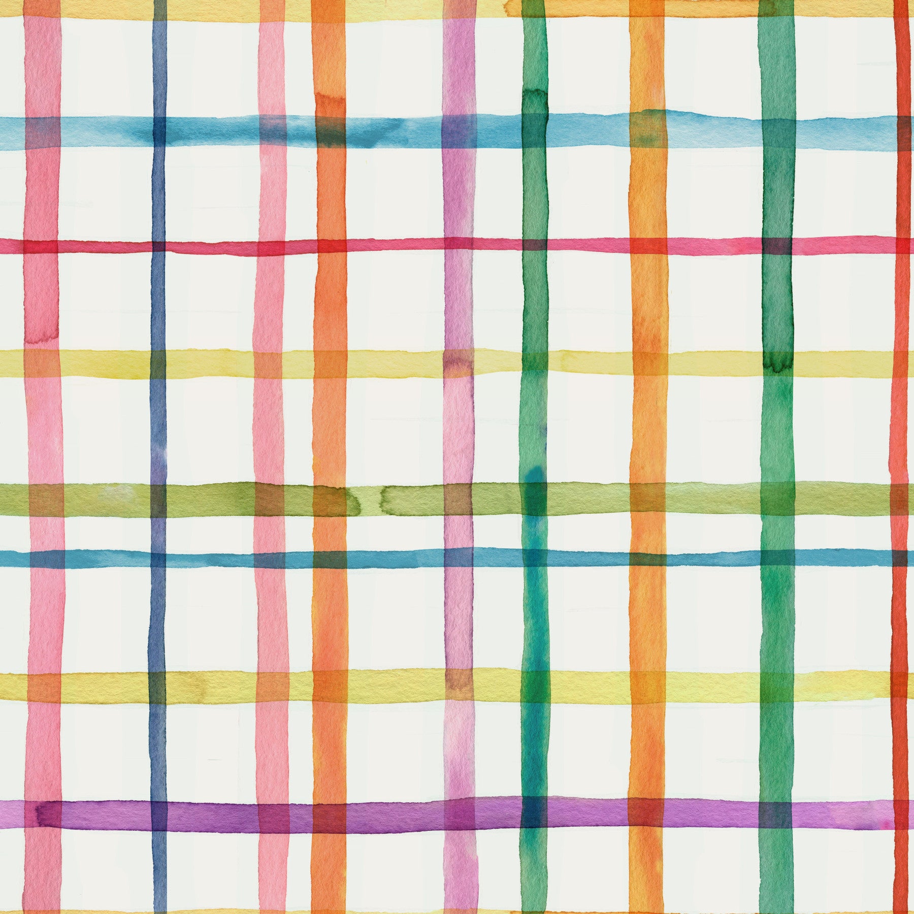 Plaids Watercolor Geometric  Wallpaper⁠