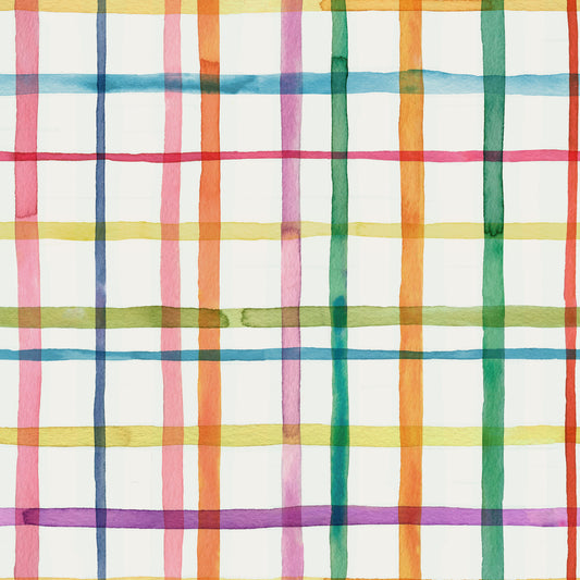 Plaids Watercolor Geometric  Wallpaper⁠