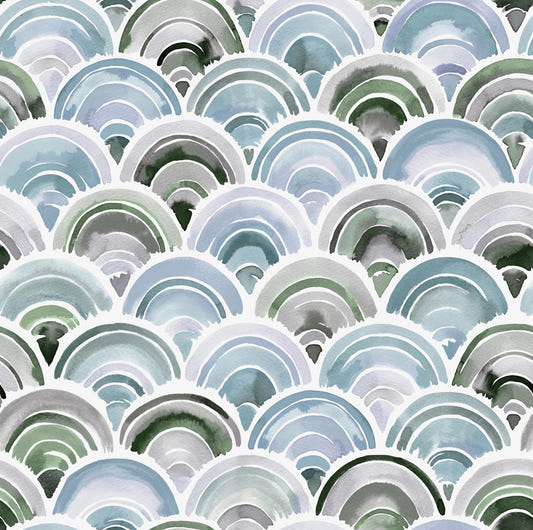 Japanese Scallops Scales Rainbow   Wallpaper⁠