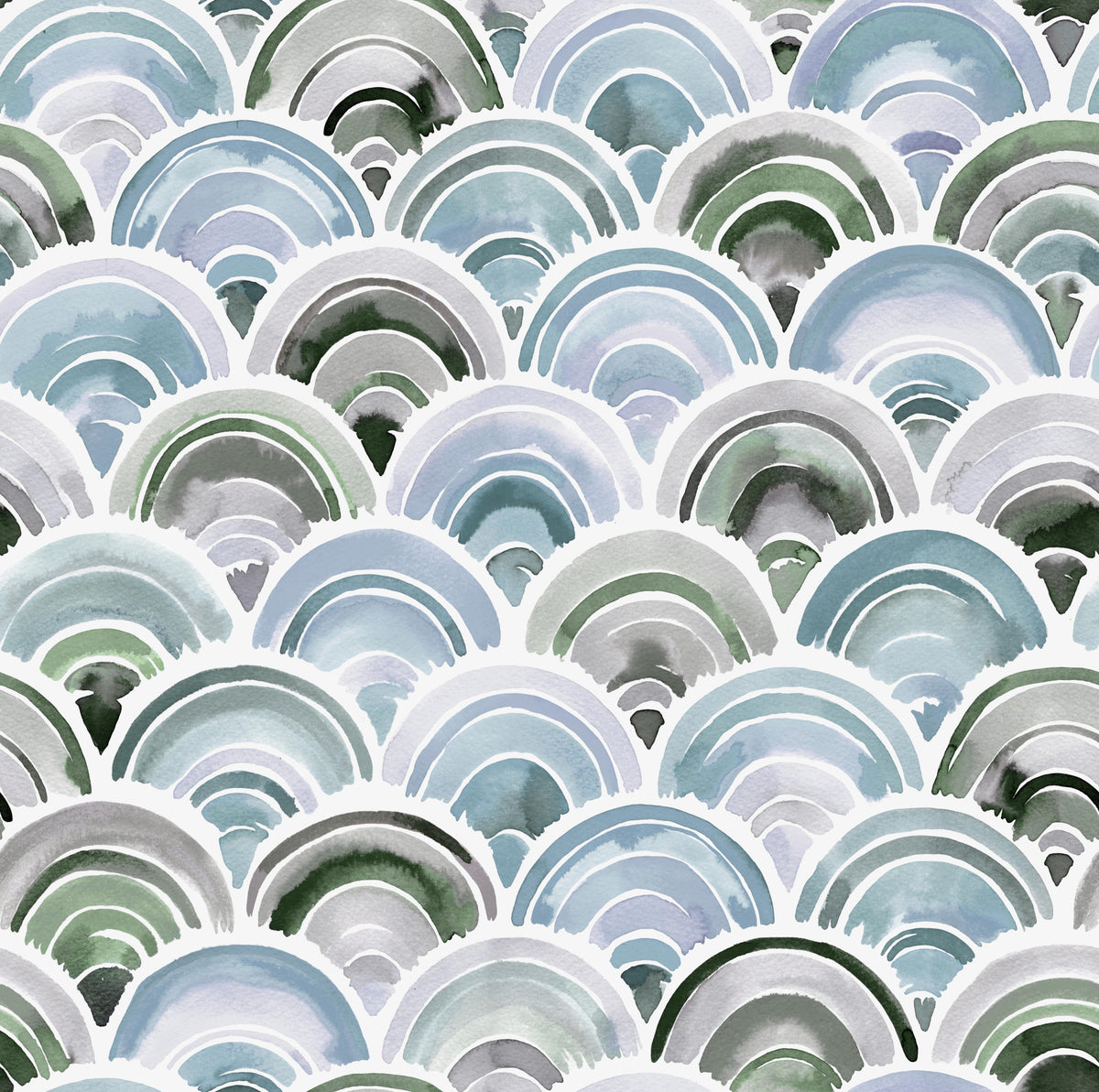 Japanese Scallops Scales Rainbow   Wallpaper⁠ in your room — zoomed