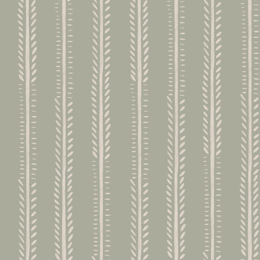 Serene Sage Stripes Wallpaper⁠