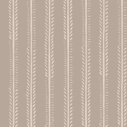 Earthy Botanical Stripes Wallpaper⁠