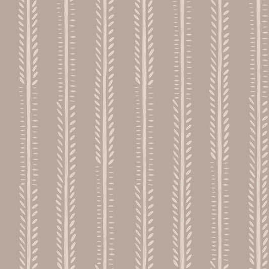 Earthy Botanical Stripes Wallpaper⁠