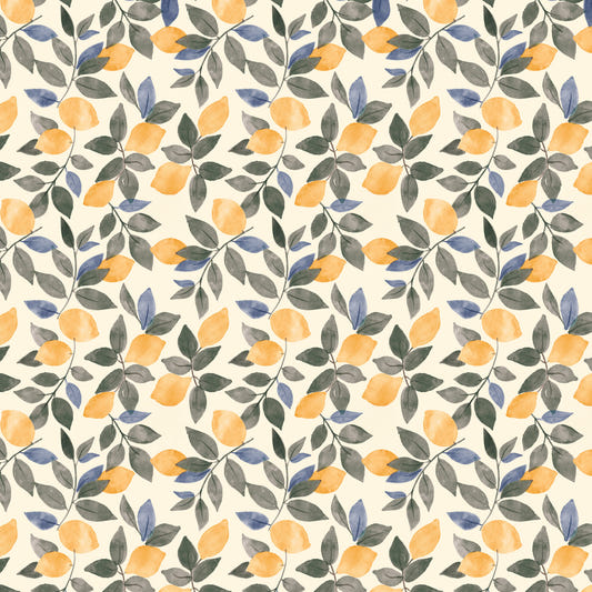 Vintage Lemons Light Theme Wall Mural