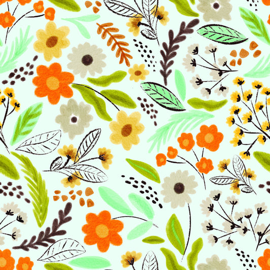 Modern Meadow Bloom Wallpaper⁠