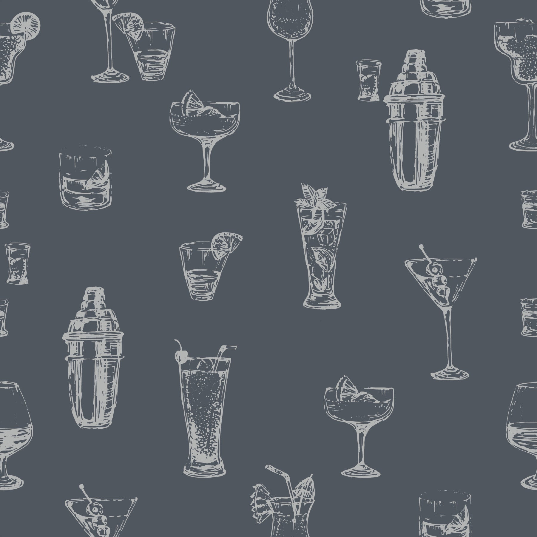 Cocktail sketches Wallpaper⁠