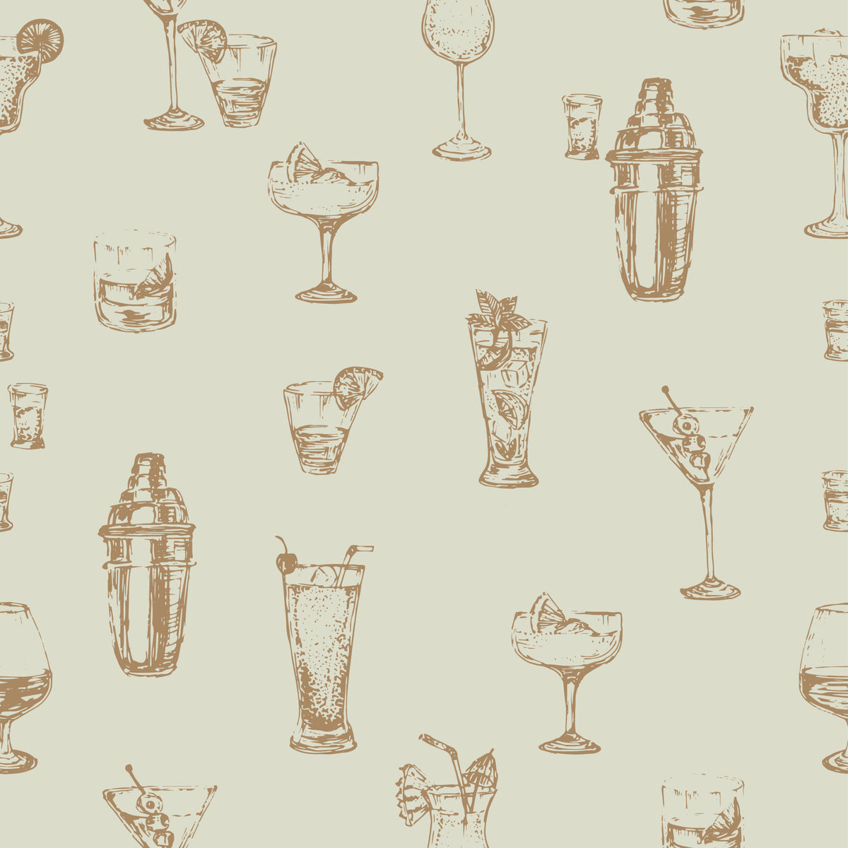 Vintage Cocktails Wallpaper⁠