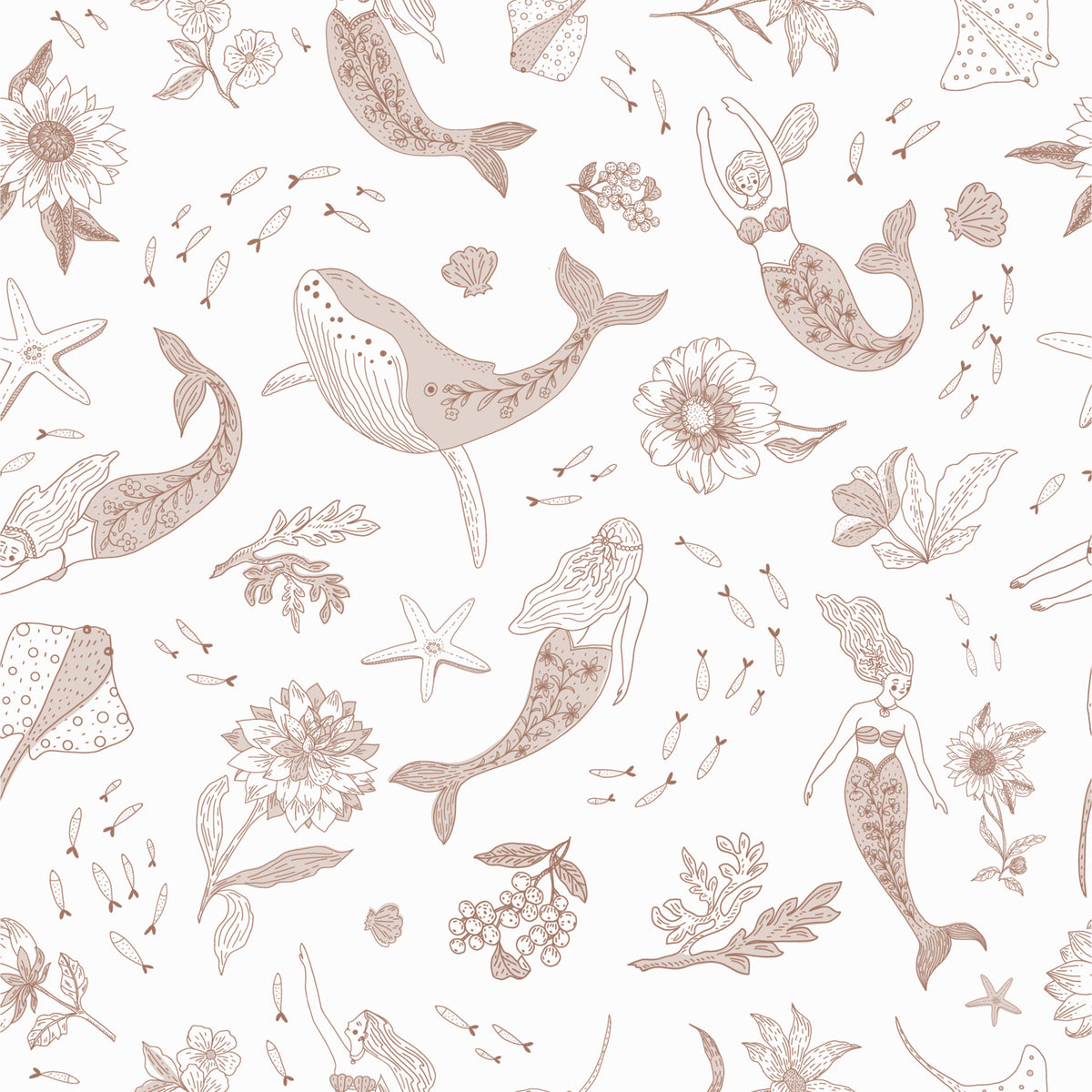 Whimsical Underwater Escape Wallpaper⁠ in your room — zoomed