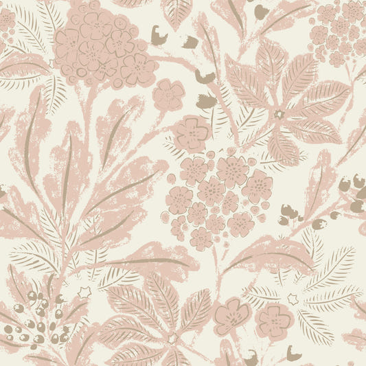 Dusty Rose Botanical Wallpaper⁠