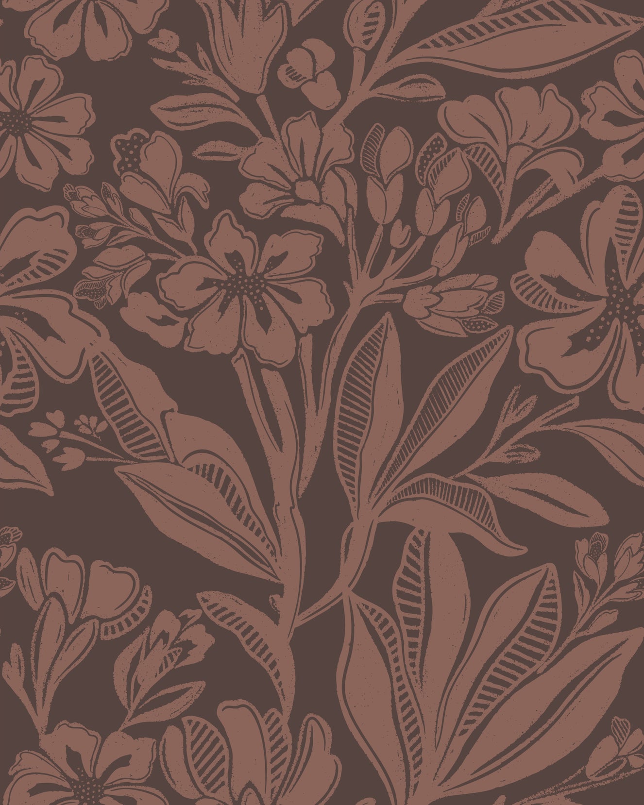 Terracotta Bloom Wallpaper⁠