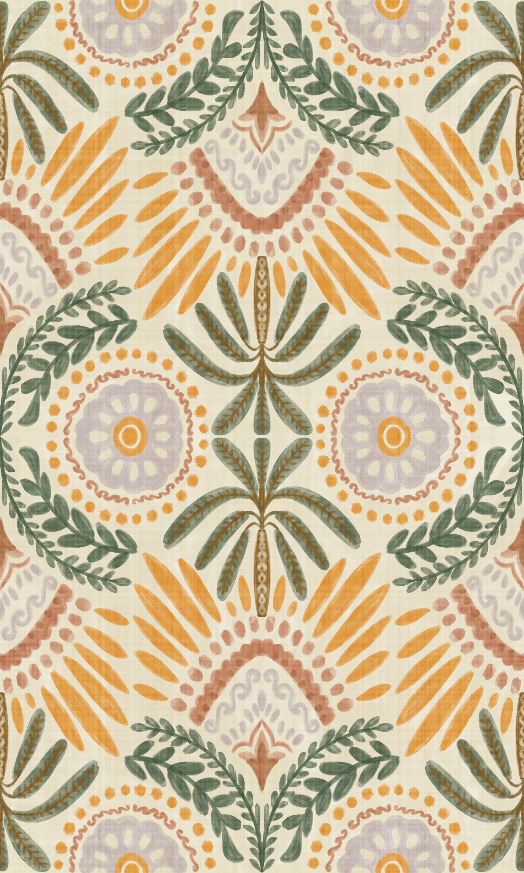 Serene Botanical Tapestry Wallpaper⁠