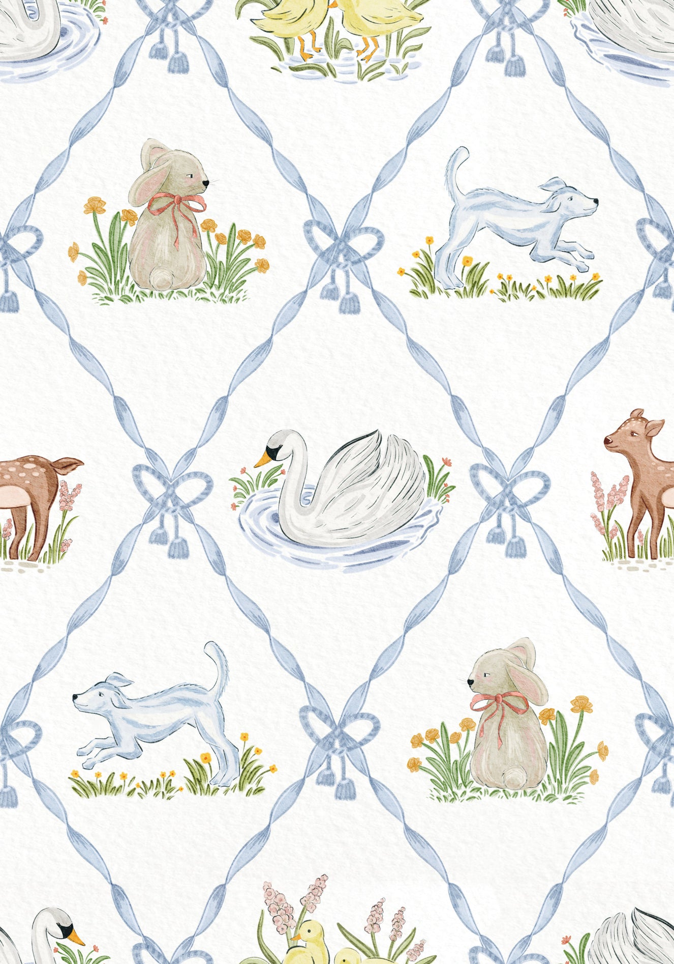 Blue Ribbon Meadow Wallpaper⁠