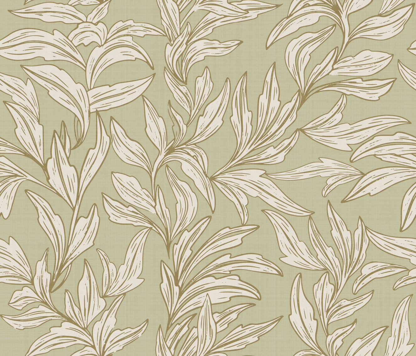 Serene Sage Botanical Wallpaper⁠