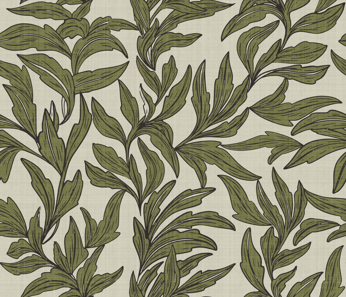 Textured Botanical Escape Wallpaper⁠