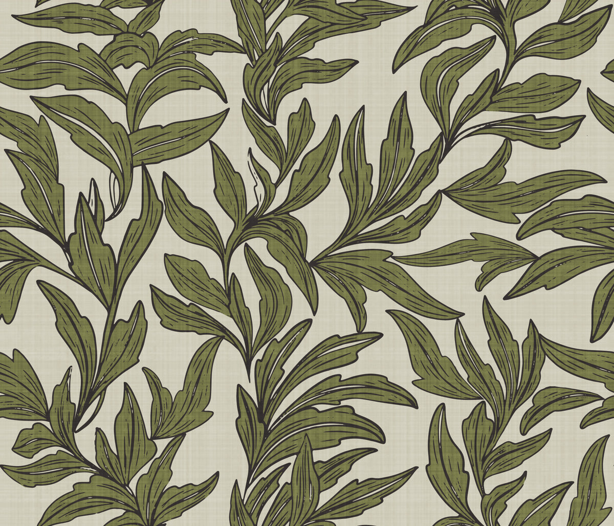 Textured Botanical Escape Wallpaper⁠