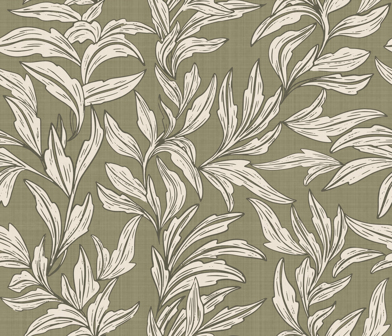 Whimsical Leaf Print Wallpaper⁠