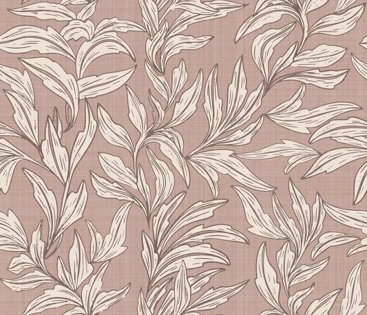 Serene Leaf Pattern Wallpaper⁠