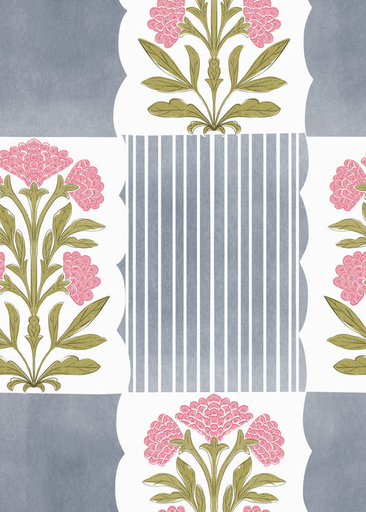 Greyed Rose Stripes Wallpaper⁠