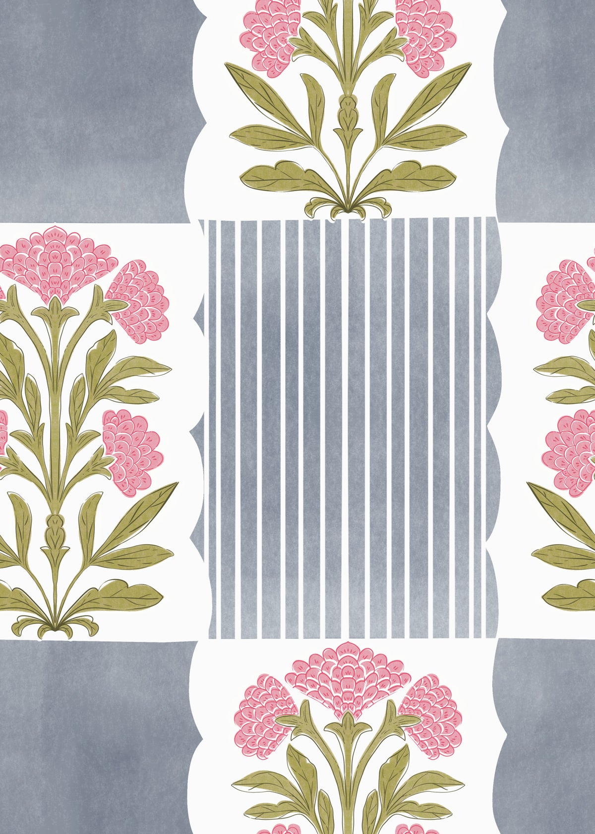 Greyed Rose Stripes Wallpaper⁠