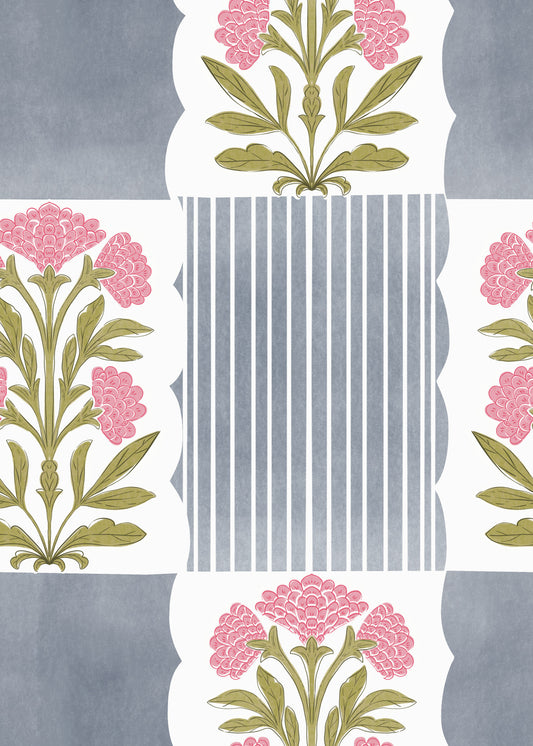 Greyed Rose Stripes Wallpaper⁠