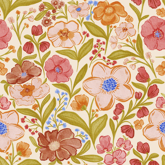 Botanical Watercolor Dreams Wallpaper⁠